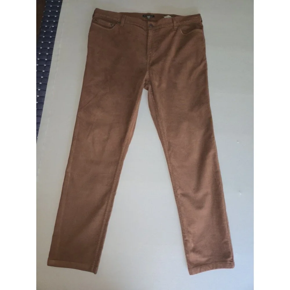 Banana Republic Traveler Pant Mens 38x32 Brown Slim Fit Stretch Chino Pants